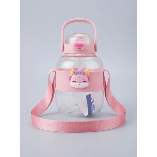 Cute Pink Dinosaur Kids Water Bottle 1200ml Large Capacity Plastic Drinkware with Straw and Adjustable Shoulder Strap Leak-Proof Ideal for School Sports Outdoor Activities Daily Use 1 Pack Cute Pink Dinosaur Kids Water Bottle 1200ml Large Capacity Plastic Drinkware with Straw and Adjustable Shoulder Strap Leak-Proof Ideal for School Sports Outdoor Activities Daily Use 1 Pack