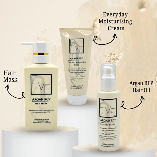 Auskem Eve Argan Rep-Hair Oil 120ml – Australian Argan Oil for Hair Repair, Deep Moisture & Heat Protection – Natural Formula for Smooth, Shiny Hair - EVE - Image 2