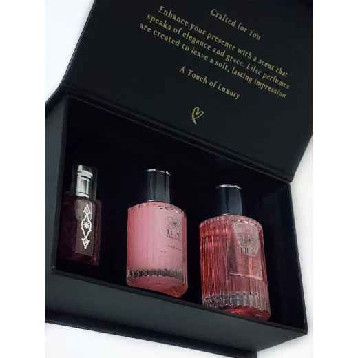 مجموعة عطر ليلاك فراغرانس بيري بليس للنساء 50 مل، 30 مل، 12 مل هدية فاخرة مجموعة عطر ليلاك فراغرانس بيري بليس للنساء 50 مل، 30 مل، 12 مل هدية فاخرة