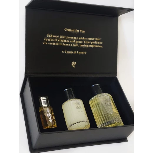 مجموعة هدايا عطر ليلاك فراجرانس إنتشنتي للنساء مع عطر، ميست للشعر ومسك للجسم، 50 مل 30 مل 12 مل مجموعة هدايا عطر ليلاك فراجرانس إنتشنتي للنساء مع عطر، ميست للشعر ومسك للجسم، 50 مل 30 مل 12 مل