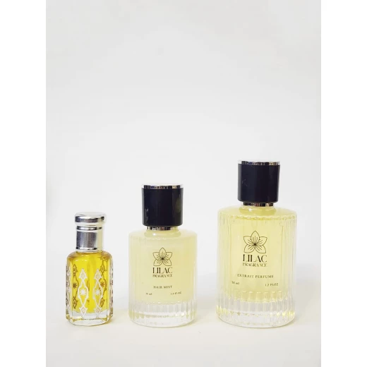 مجموعة هدايا عطر ليلاك فراجرانس إنتشنتي للنساء مع عطر، ميست للشعر ومسك للجسم، 50 مل 30 مل 12 مل - Lilac fragrance - Image 2