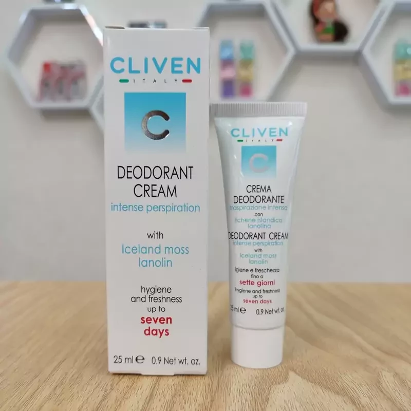 Cliven Italian deodorant cream 25 ml for up to 7 days - Cliven