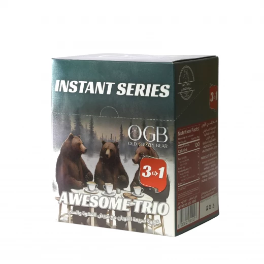 OGB Awesome Trio Instant Coffee 25g x 20 Sachets With Coffee Creamer & Sugar 3 in 1 500g OGB Awesome Trio Instant Coffee 25g x 20 Sachets With Coffee Creamer & Sugar 3 in 1 500g