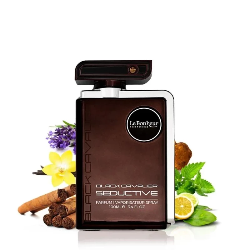 Le Bonheur Black Cavalier Seductive EDP – 100ml Men's Fragrance, A Deep, Captivating, and Sensual Scent for Evening & Special Occasions - Le bonheur