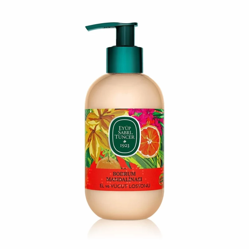 Mandarin Hand and Body Lotion 280ml – Nourishing and Moisturizing Formula, Keeps Skin Soft, Smooth, and Hydrated, Refreshing Mandarin Scent, Suitable for Daily Use, Ideal for All Skin Types - Eyüp Sabri Tuncer
