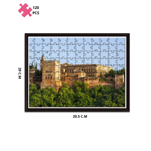 قصر الحمراء - الأندلس أحجية مكونة من 120 قطعة، بقياس 20.5 سم × 29 سم قصر الحمراء - الأندلس أحجية مكونة من 120 قطعة، بقياس 20.5 سم × 29 سم