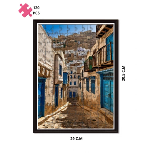 القصبة - الجزائر أحجية مكونة من 120 قطعة، بقياس 20.5 سم × 29 سم القصبة - الجزائر أحجية مكونة من 120 قطعة، بقياس 20.5 سم × 29 سم