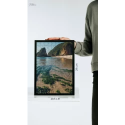 Folklore 120-Piece Puzzle, “Sea Lettuce” Watercolor Art, 20.5 x 29 cm Jigsaw with Short Story & Bonus Glass Frame for Display