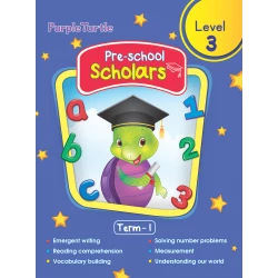 بيربل ترتل المستوى 3 – برنامج كامل لتعليم الإنجليزية لـ KG2 | 4 كتب + قصص متحركة، فيديوهات، أوراق عمل، تلوين وتعلم الرسم