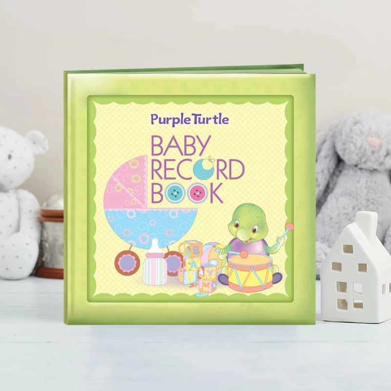 Dar Al-Zeenat Baby Record Book, Capture First Steps, Words & Special Moments with Turtle Turtle - Dar Al-Zeenat