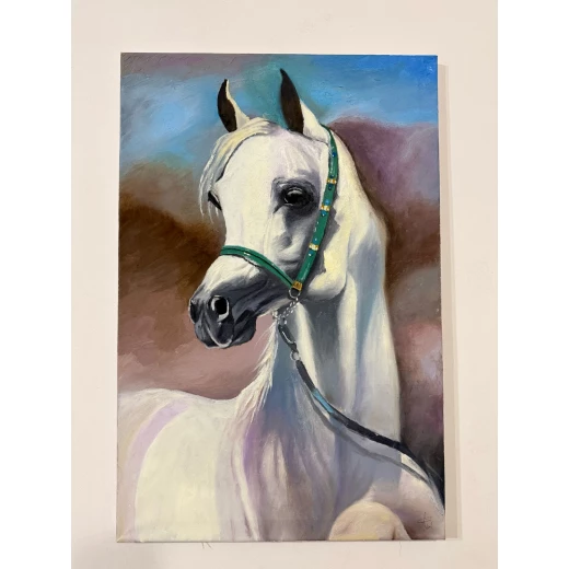 Handmade Thoroughbred Horse Artwork 60x40cm Unique Signed Piece for Elegant Home Décor Handmade Thoroughbred Horse Artwork 60x40cm Unique Signed Piece for Elegant Home Décor
