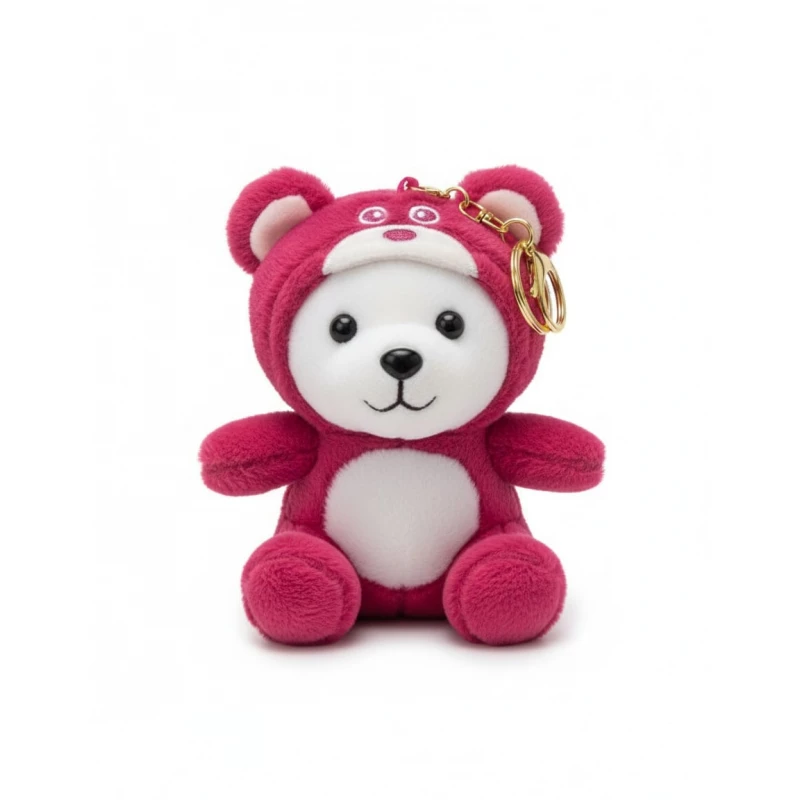 AS art Cute Teddy Bear Keychain – Soft Plush Charm with Unique Outfits, Perfect for Bags, Keys & Sweet Gifts - AS art