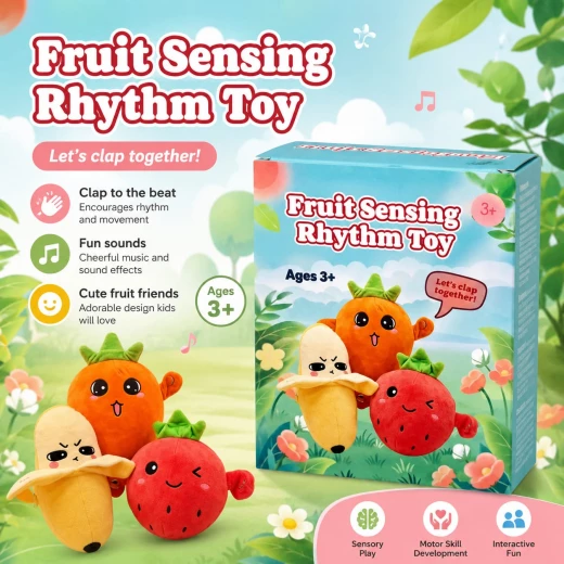 Memoji Interactive Rhythm Toy for Kids | Musical Clap Response Plush Toy | Educational Gift for Ages 3+ - AS art - Image 3