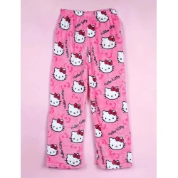 Pink Hello Kitty Lounge Pants – Soft & Cute Pajama Trousers
