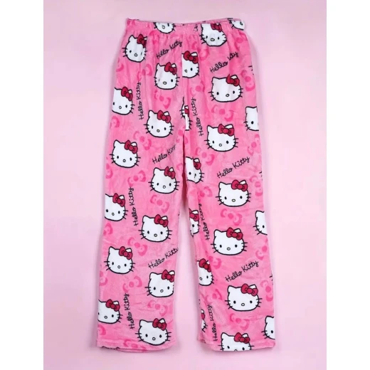 Pink Hello Kitty Lounge Pants – Soft & Cute Pajama Trousers