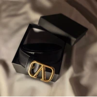 Premium Genuine Leather Belt Collection with Gold Buckles (Includes Gift Box)