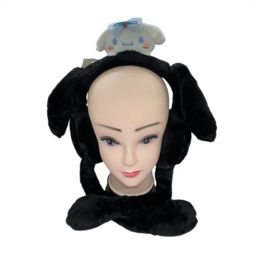 Kids’ winter furry ear warmer with bunny style and a stuffed head charm on top. Soft, warm, and super cute in a versatile black shade. Kids’ winter furry ear warmer with bunny style and a stuffed head charm on top. Soft, warm, and super cute in a versatile black shade.