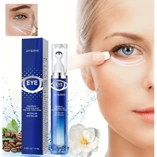 Jaysuing Peptide Eye Cream Roller 15ml – Hyaluronic Acid, Caffeine & Retinol for Dark Circles, Puffiness & Wrinkles Jaysuing Peptide Eye Cream Roller 15ml – Hyaluronic Acid, Caffeine & Retinol for Dark Circles, Puffiness & Wrinkles