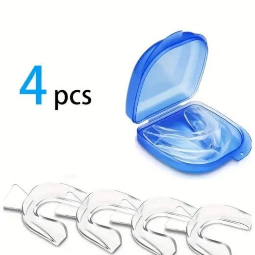 4PCS Dental Night Mouth Guard with Storage Case – Anti Grinding & Clenching Teeth Protection for Sleeping 4PCS Dental Night Mouth Guard with Storage Case – Anti Grinding & Clenching Teeth Protection for Sleeping