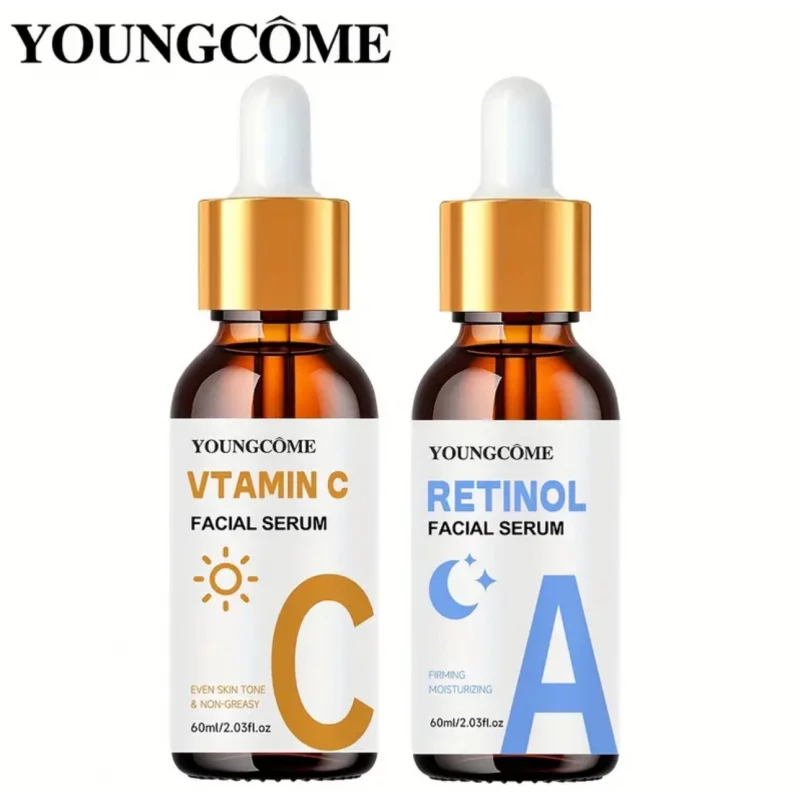 YOUNGCÔME Vitamin C + Retinol 2-in-1 Facial Serum Set – 40ml x2 - Snugsy