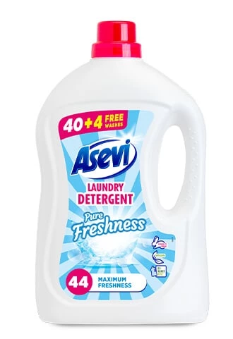 Asevi Pure Fresh Laundry Detergent 2.184L up to 42 washes, powerful stain removal and deep cleaning formula, leaves clothes fresh and clean long lasting scent, suitable for all fabric types and daily laundry use - Asevi