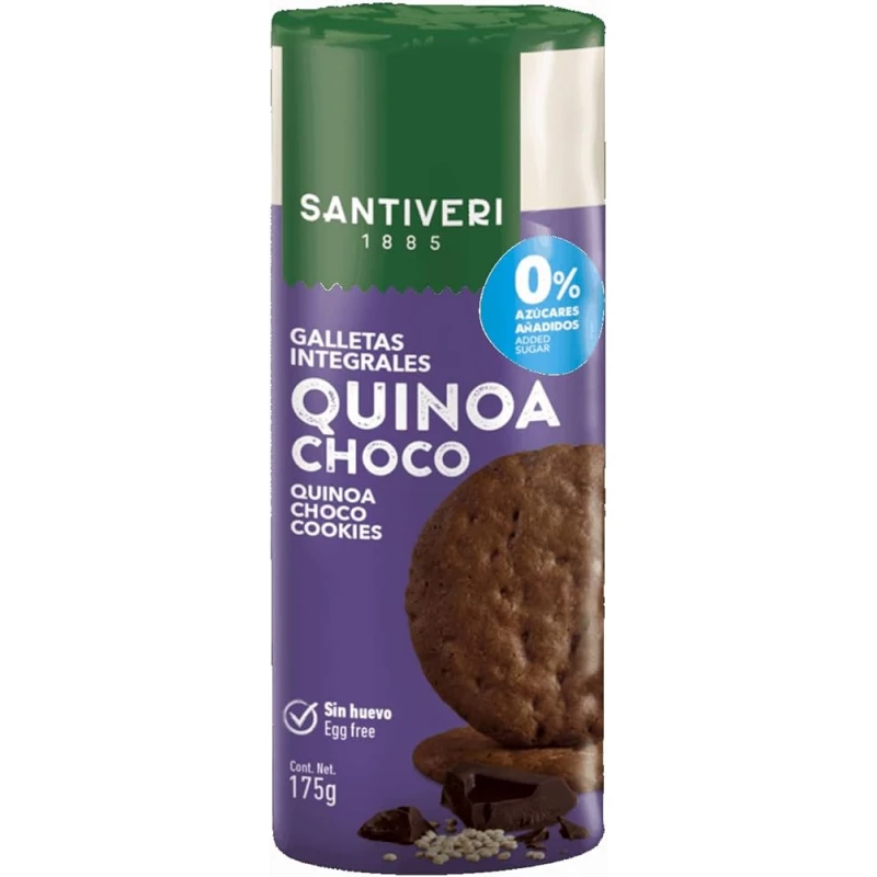 Santiveri Digestive Biscuits Quinoa Choc No Added Sugar 175g - Santiveri