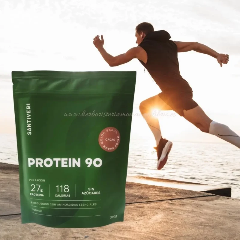 Santiveri Protein Cocoa – 90 Doypack Sachets, 300g High-Protein Cocoa Drink Mix, Rich Chocolate Flavor, Ideal for Fitness and Healthy Nutrition - Santiveri