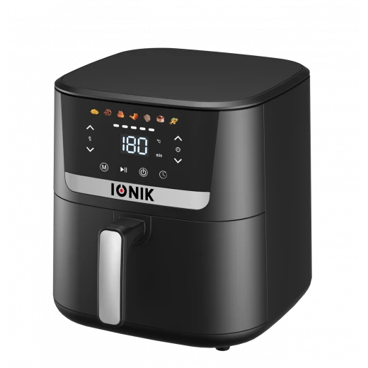 IONIK 7L Air Fryer, 1600W, 360° Air Flow, Preset Programs, Cooking Scheduler & Stainless-Steel Cavity IONIK 7L Air Fryer, 1600W, 360° Air Flow, Preset Programs, Cooking Scheduler & Stainless-Steel Cavity
