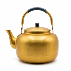ATAD Premium 6L Gold-Yellow Aluminum Tea Pot – Heavy-Duty Camping & Hospitality Kettle