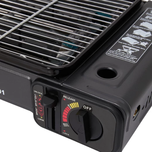 YANCHUAN Portable Outdoor Gas Grill with 6 Skewers, Tongs & Brush – Camping & Picnic - Yanchuan - Image 7