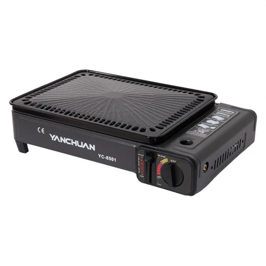 YANCHUAN Portable Outdoor Gas Grill with 6 Skewers, Tongs & Brush – Camping & Picnic - Yanchuan - Image 5