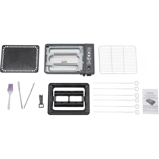 YANCHUAN Portable Outdoor Gas Grill with 6 Skewers, Tongs & Brush – Camping & Picnic - Yanchuan - Image 3