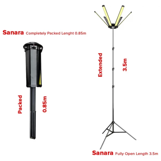 TOBY'S VIP 08 Pro 120W Camping Light with Tripod & Remote – 360° High-Power LED Lighting for Outdoor Events - Tobys - Image 4