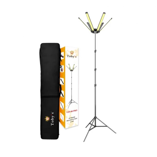 TOBY'S VIP 08 Pro 120W Camping Light with Tripod & Remote – 360° High-Power LED Lighting for Outdoor Events - Tobys - Image 9
