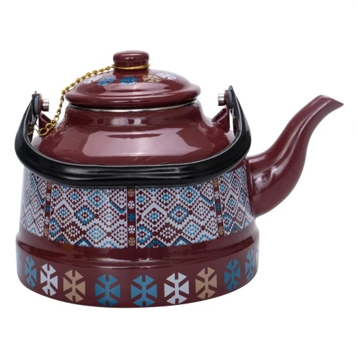 Atad Engraved Ghadar Teapot, Red, 2.5L,  (24×17.8×22.5 cm) – Bold Traditional Design, Durable & Easy to Clean, Great for Outdoor Use - Atad - Image 3
