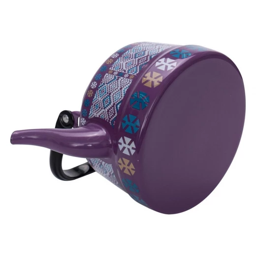 Atad Engraved Ghadar Teapot, Purple, 2.5L, (24×17.8×22.5 cm) – Durable Rust-Resistant Traditional Design, Easy to Clean & Perfect for Daily Use or Camping - Atad - Image 2