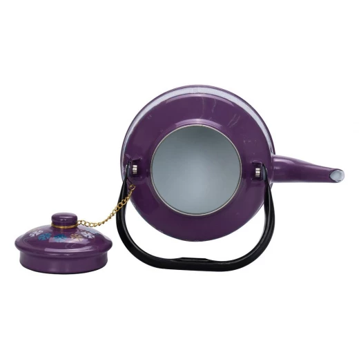 Atad Engraved Ghadar Teapot, Purple, 2.5L, (24×17.8×22.5 cm) – Durable Rust-Resistant Traditional Design, Easy to Clean & Perfect for Daily Use or Camping - Atad - Image 3