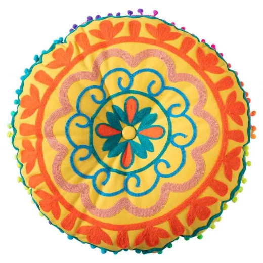Canvas Floor Cushion 45×45×12 cm – Lightweight, Comfortable & Traditionally Styled - Atad - Image 4
