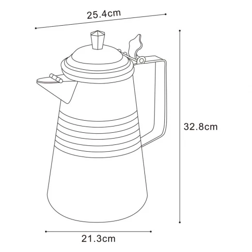 Atad Arabic Coffee Pot 4.2L – Lightweight Aluminum, Traditional Design for Outdoor Use - Atad - Image 2