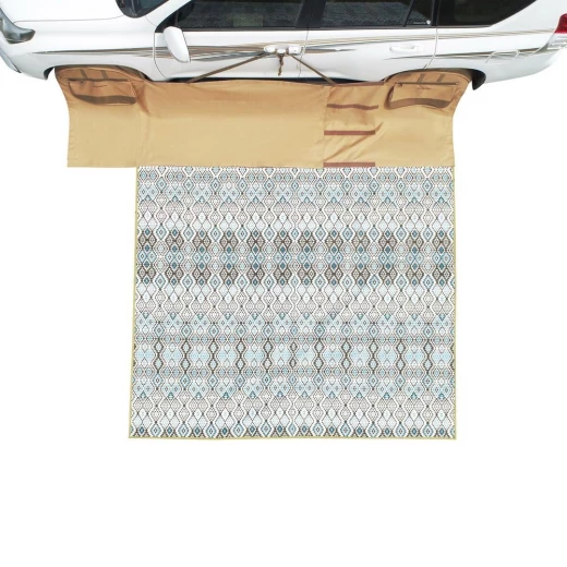 رواق بين كفرين مع فرشة – لجميع السيارات – 345×300 سم – نقش تراثي , مقاوم للرياح، سهل النقل، تصميم مريح وأنيق رواق بين كفرين مع فرشة – لجميع السيارات – 345×300 سم – نقش تراثي , مقاوم للرياح، سهل النقل، تصميم مريح وأنيق