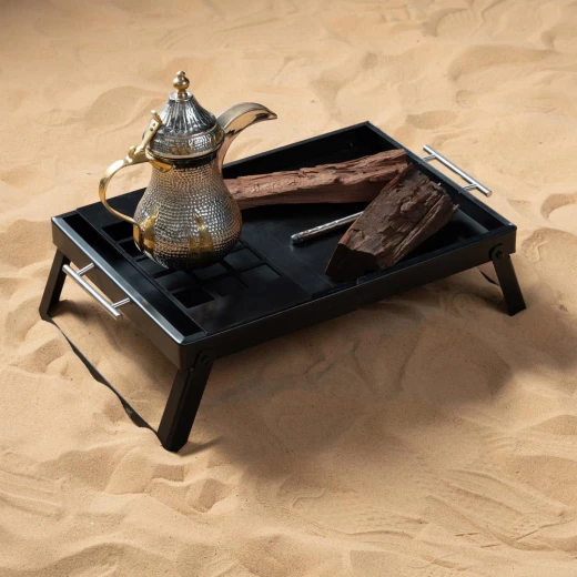 شواية فحم مع جراب 35×50×18 سم – قابلة للطي وسريعة الإشعال بفتحة غاز  - عتاد - Image 6
