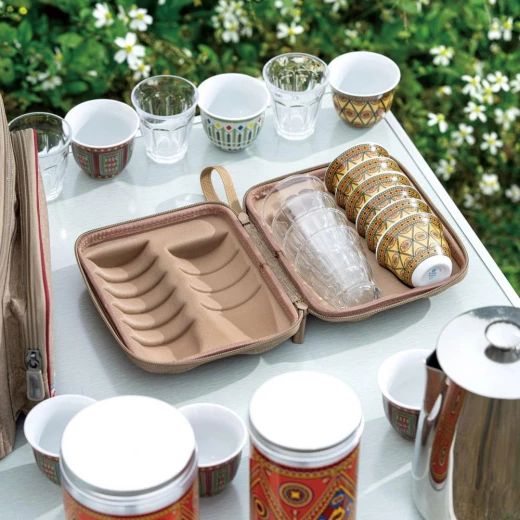 CMP Shock-Resistant Glass & Ceramic Set – 4 Tea Cups + 6 Coffee Cups in Protective Case - Cmp - Image 5