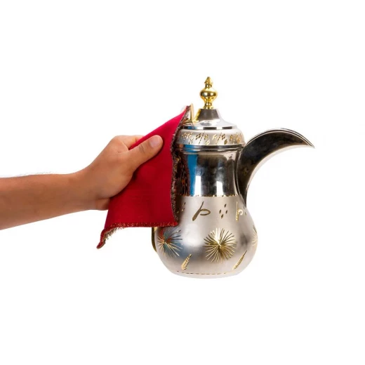 Traditional Cotton Pot Holder 17 cm – Yellow – Najdi Design, Heat Resistant, Durable for Daily Use - Atad - Image 2