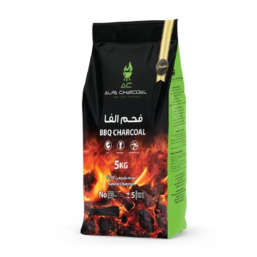 Atad ALFA Natural Charcoal 5 KG – 100% Natural, Fast Ignition, Odorless & Eco-Friendly for Daily Use Atad ALFA Natural Charcoal 5 KG – 100% Natural, Fast Ignition, Odorless & Eco-Friendly for Daily Use