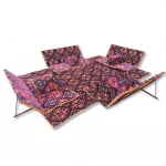 Atad Arabic Floor Seating Set with Backrests + 4 Cushions + 2×3m Carpet - Atad