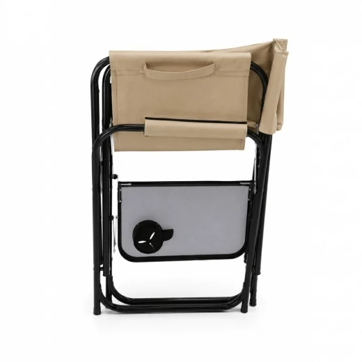 Atad Executive Folding Chair with Side Table – Supports 110kg, Comfortable & Portable, Beige - Atad - Image 4