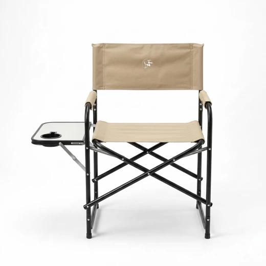 Atad Executive Folding Chair with Side Table – Supports 110kg, Comfortable & Portable, Beige - Atad - Image 6