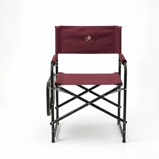 Atad Executive Folding Chair with Side Table – Supports 110kg, Comfortable & Portable, Burgundy - Atad - Image 5