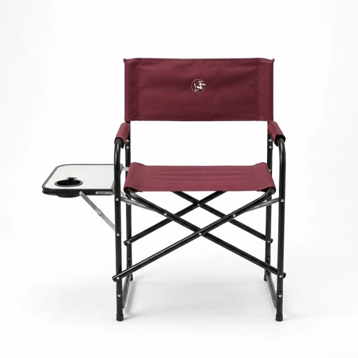 Atad Executive Folding Chair with Side Table – Supports 110kg, Comfortable & Portable, Burgundy - Atad - Image 6