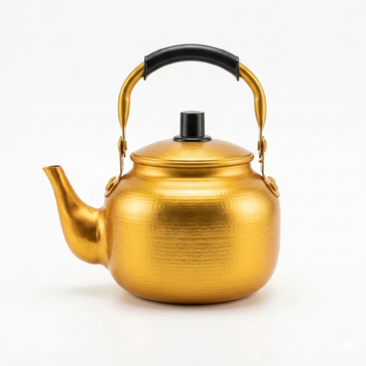 ATAD Premium 750ml (0.75L) Authentic Gold-Yellow Aluminum Tea Pot – Mini Camping & Hospitality Kettle ATAD Premium 750ml (0.75L) Authentic Gold-Yellow Aluminum Tea Pot – Mini Camping & Hospitality Kettle